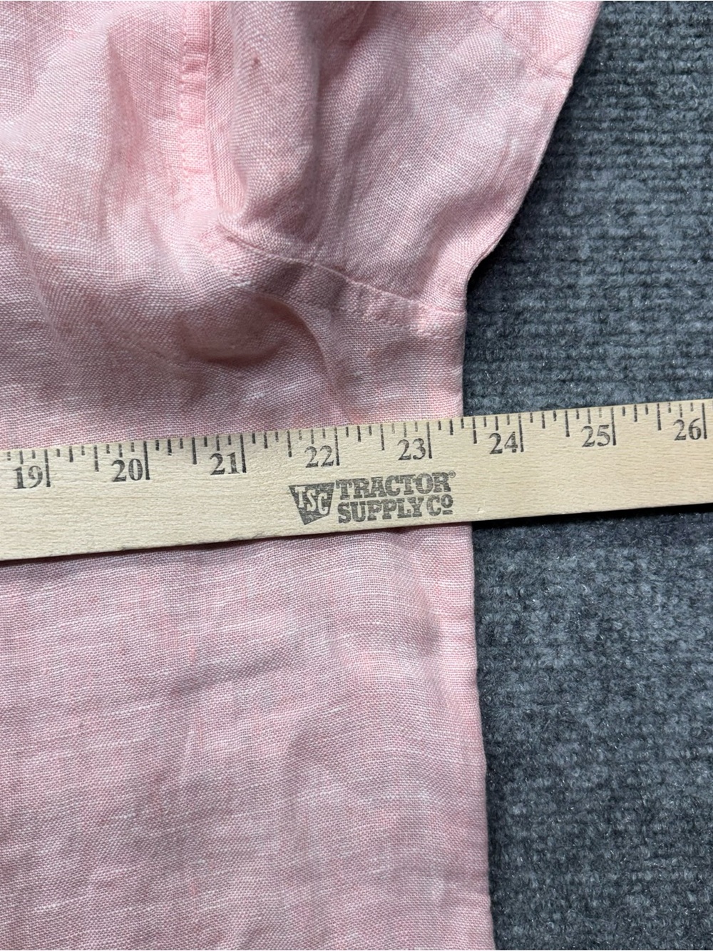 Thom Aaron Shirt Mens L Pink 100% Linen Short Sleeve Button Up Beach NEW - Picture 6 of 7